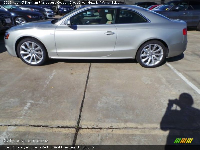 Cuvee Silver Metallic / Velvet Beige 2015 Audi A5 Premium Plus quattro Coupe
