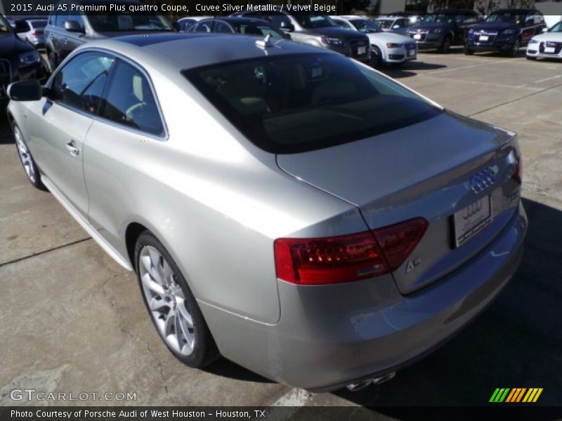 Cuvee Silver Metallic / Velvet Beige 2015 Audi A5 Premium Plus quattro Coupe