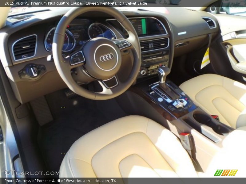  2015 A5 Premium Plus quattro Coupe Velvet Beige Interior