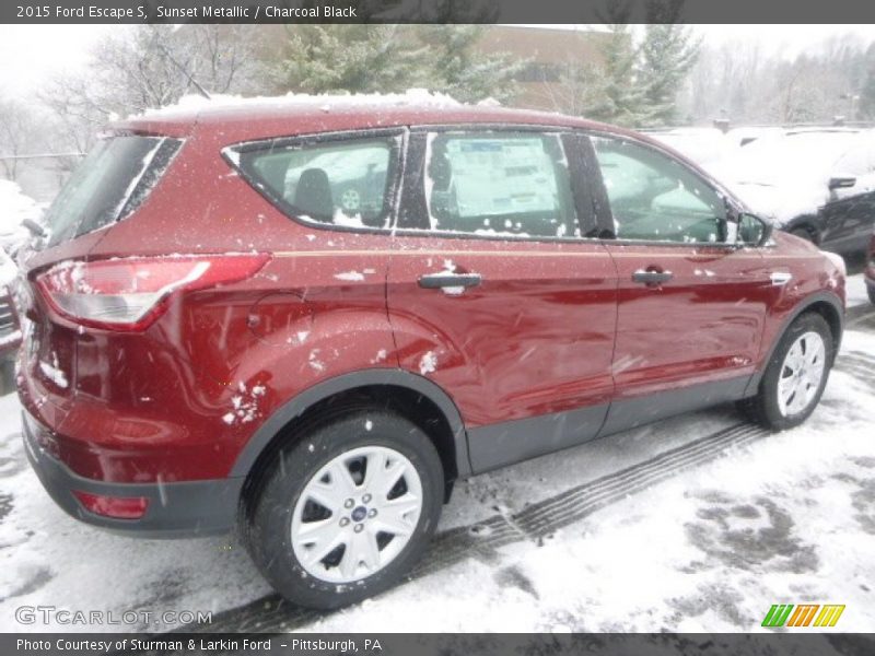 Sunset Metallic / Charcoal Black 2015 Ford Escape S