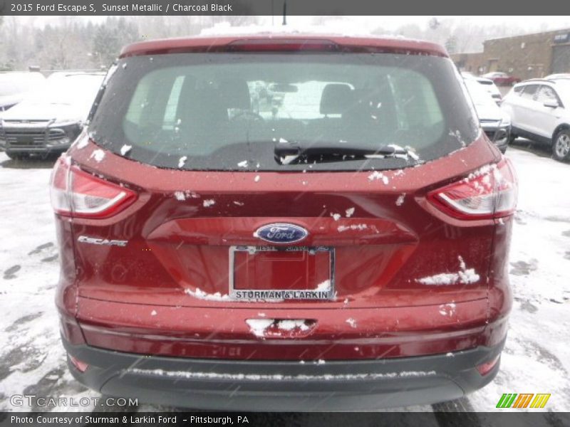 Sunset Metallic / Charcoal Black 2015 Ford Escape S