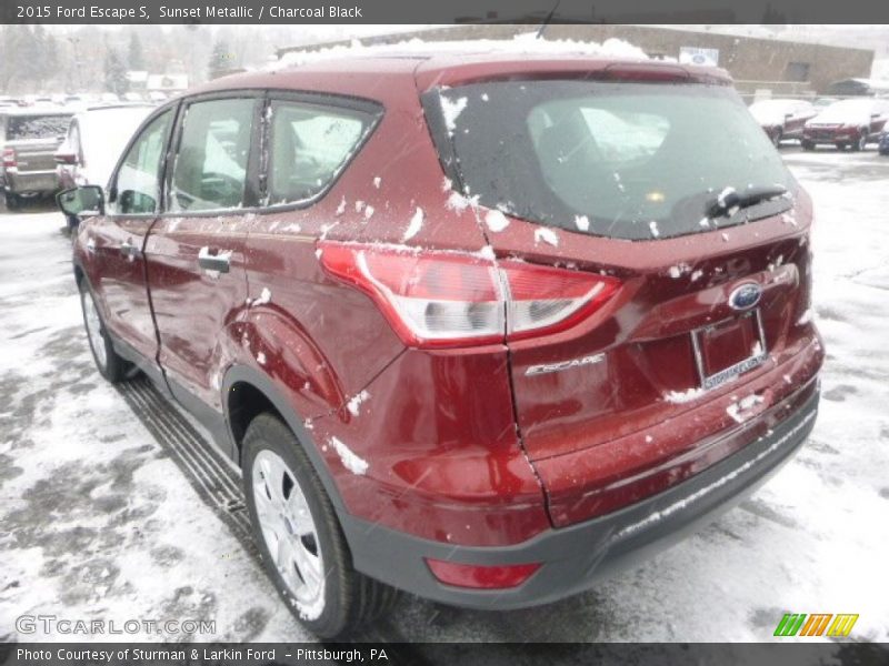 Sunset Metallic / Charcoal Black 2015 Ford Escape S