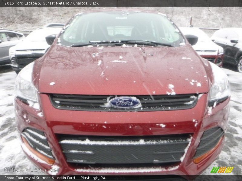 Sunset Metallic / Charcoal Black 2015 Ford Escape S