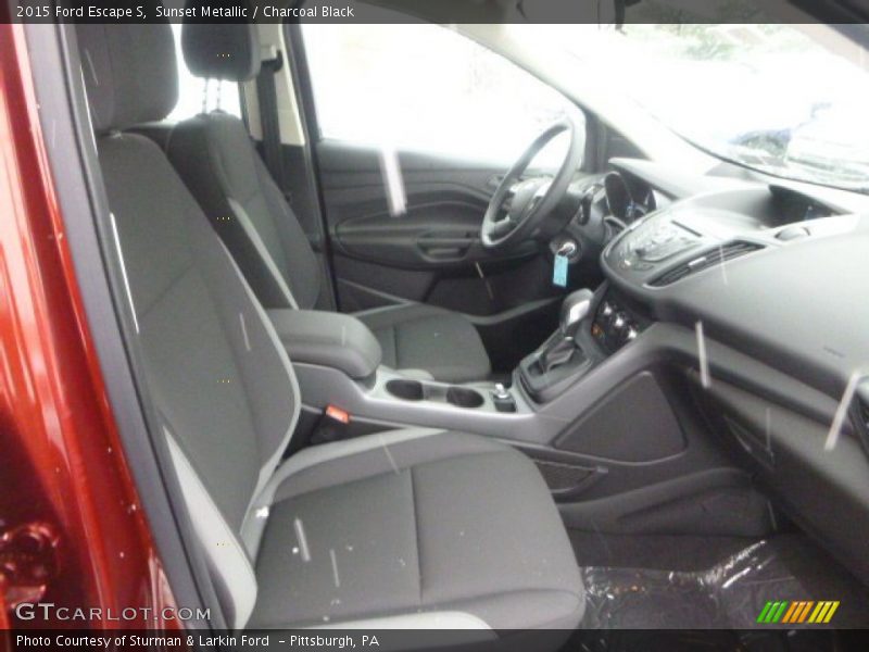 Sunset Metallic / Charcoal Black 2015 Ford Escape S