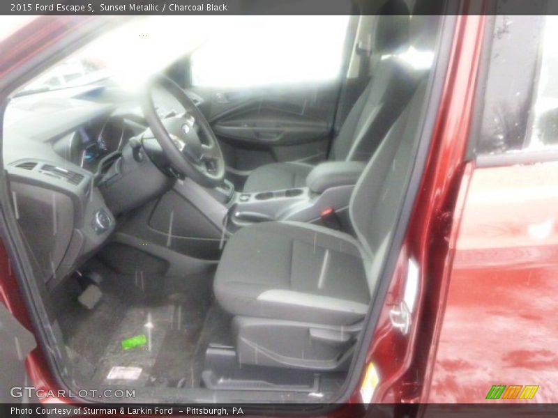 Sunset Metallic / Charcoal Black 2015 Ford Escape S