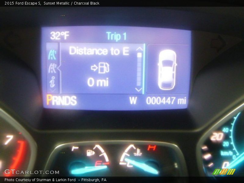 Sunset Metallic / Charcoal Black 2015 Ford Escape S