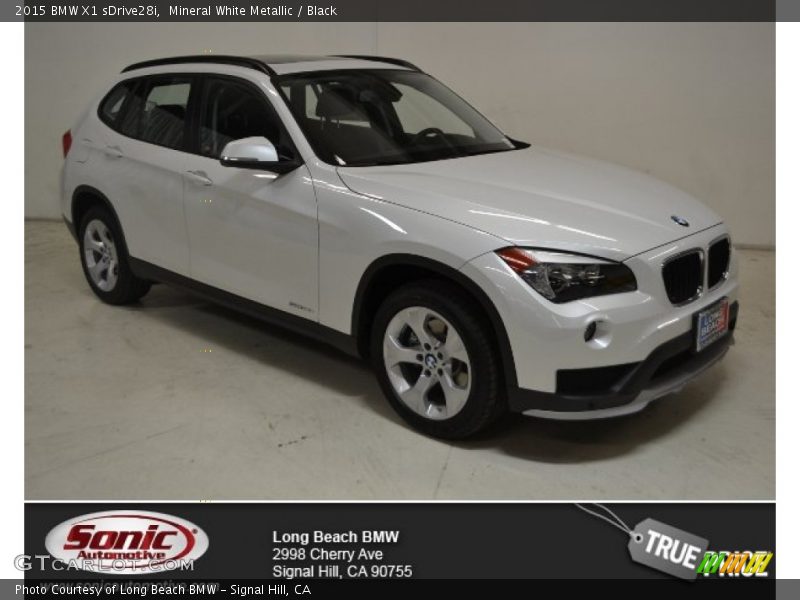 Mineral White Metallic / Black 2015 BMW X1 sDrive28i