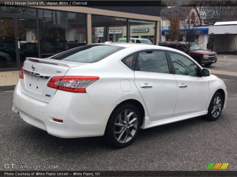 Aspen White / Charcoal 2013 Nissan Sentra SR