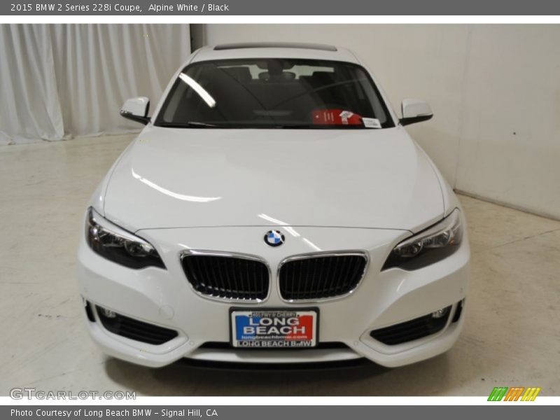 Alpine White / Black 2015 BMW 2 Series 228i Coupe