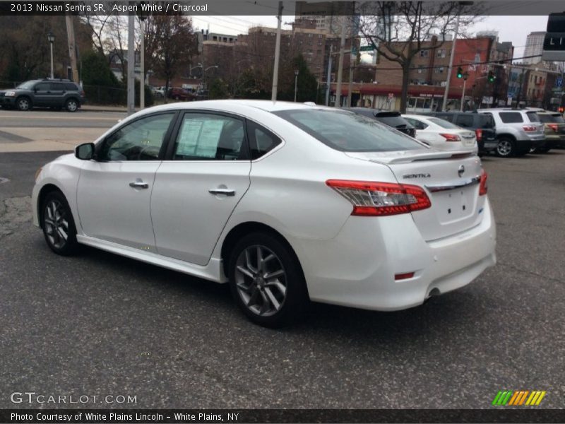 Aspen White / Charcoal 2013 Nissan Sentra SR