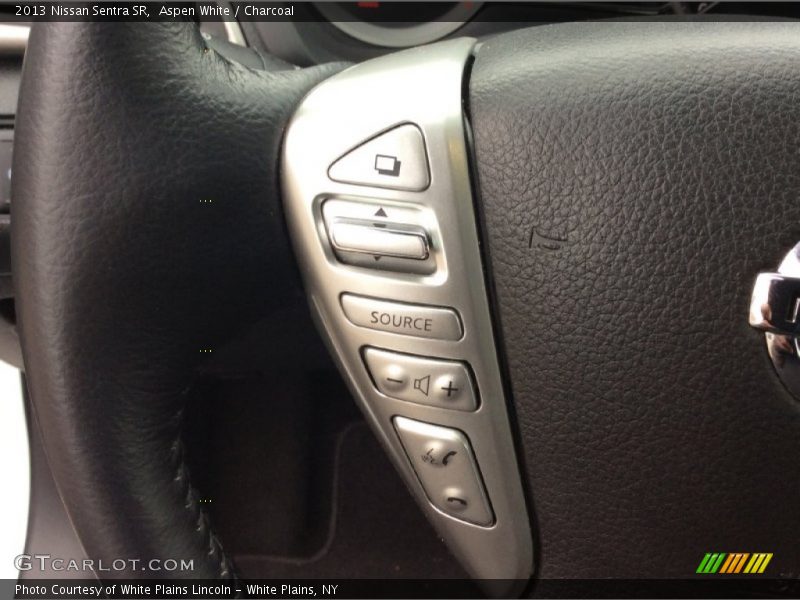 Aspen White / Charcoal 2013 Nissan Sentra SR