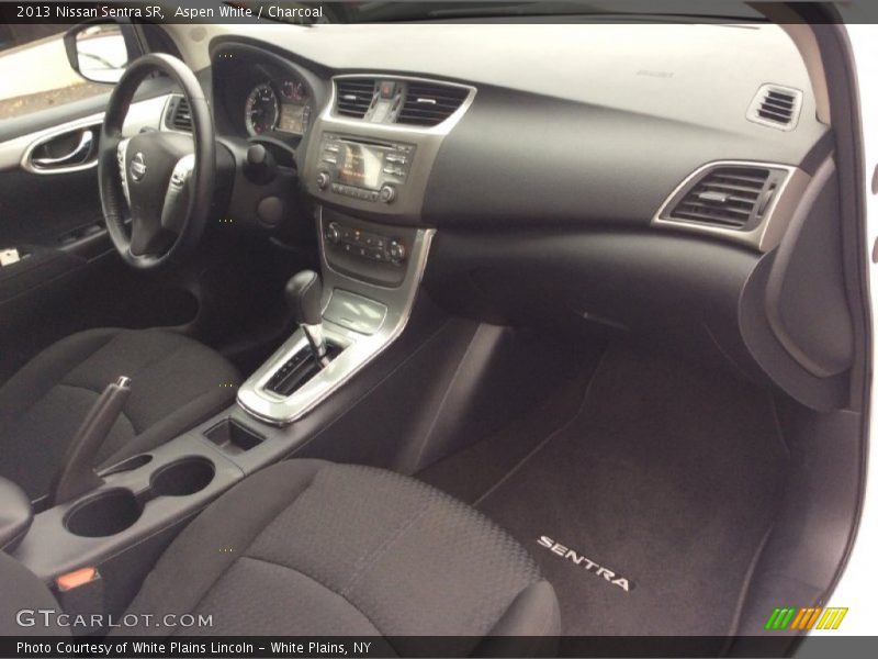 Aspen White / Charcoal 2013 Nissan Sentra SR