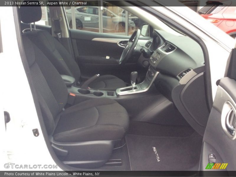 Aspen White / Charcoal 2013 Nissan Sentra SR
