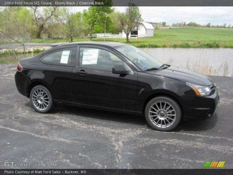 Ebony Black / Charcoal Black 2009 Ford Focus SES Coupe