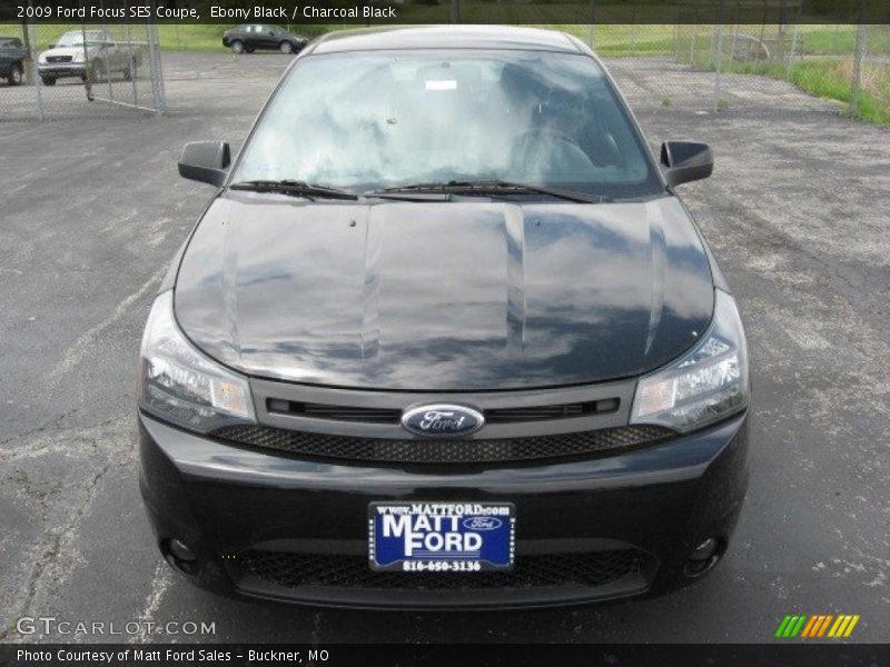 Ebony Black / Charcoal Black 2009 Ford Focus SES Coupe