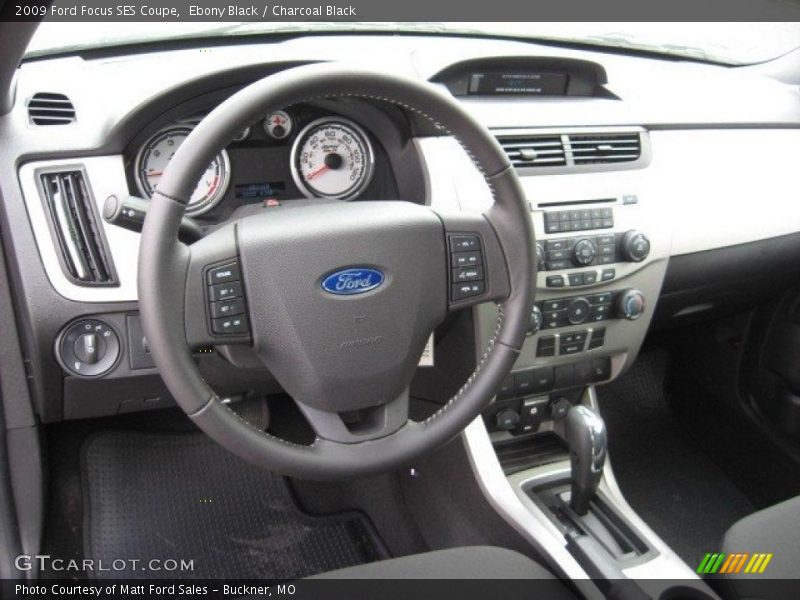 Ebony Black / Charcoal Black 2009 Ford Focus SES Coupe