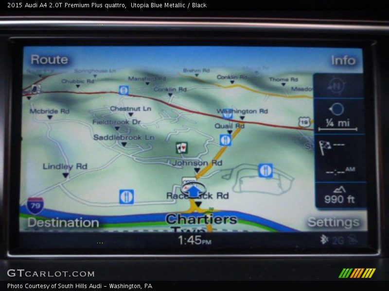 Utopia Blue Metallic / Black 2015 Audi A4 2.0T Premium Plus quattro