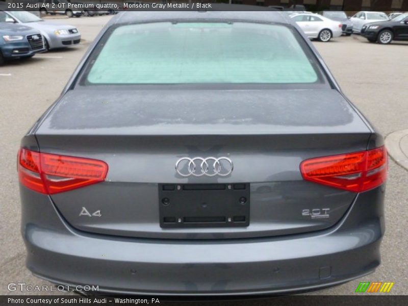 Monsoon Gray Metallic / Black 2015 Audi A4 2.0T Premium quattro