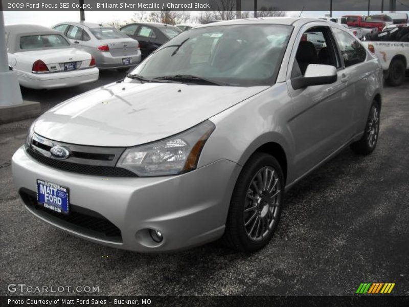 Brilliant Silver Metallic / Charcoal Black 2009 Ford Focus SES Coupe
