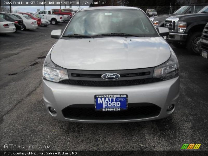 Brilliant Silver Metallic / Charcoal Black 2009 Ford Focus SES Coupe