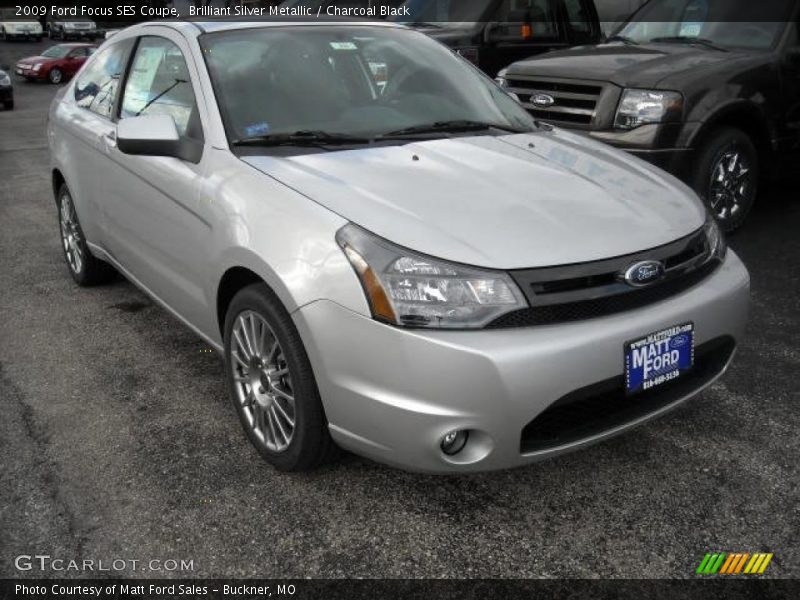Brilliant Silver Metallic / Charcoal Black 2009 Ford Focus SES Coupe