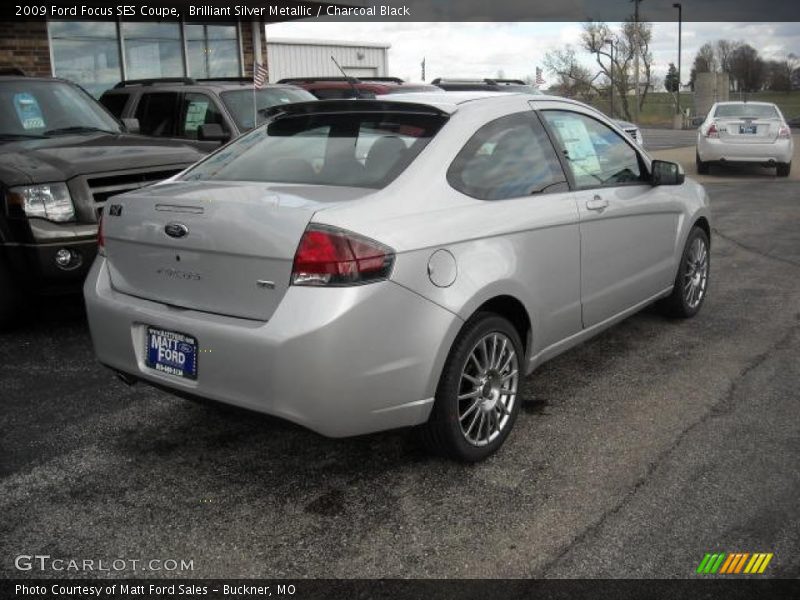 Brilliant Silver Metallic / Charcoal Black 2009 Ford Focus SES Coupe