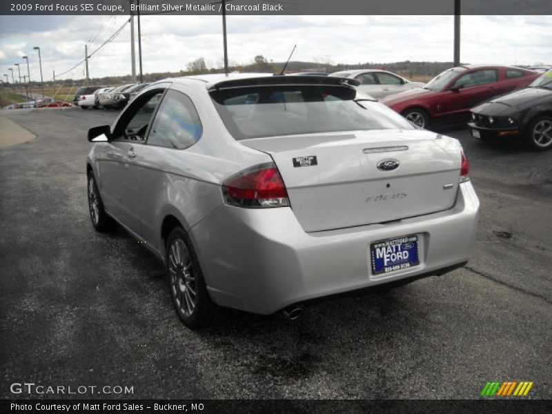 Brilliant Silver Metallic / Charcoal Black 2009 Ford Focus SES Coupe