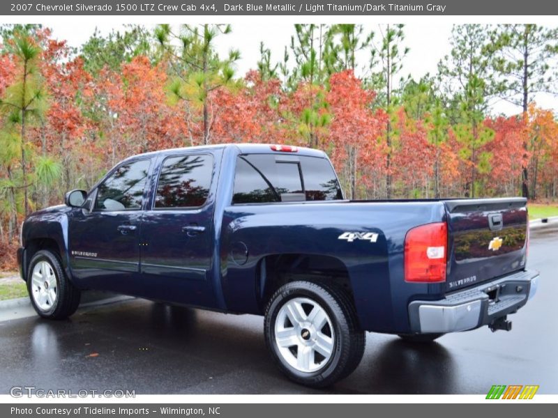 Dark Blue Metallic / Light Titanium/Dark Titanium Gray 2007 Chevrolet Silverado 1500 LTZ Crew Cab 4x4