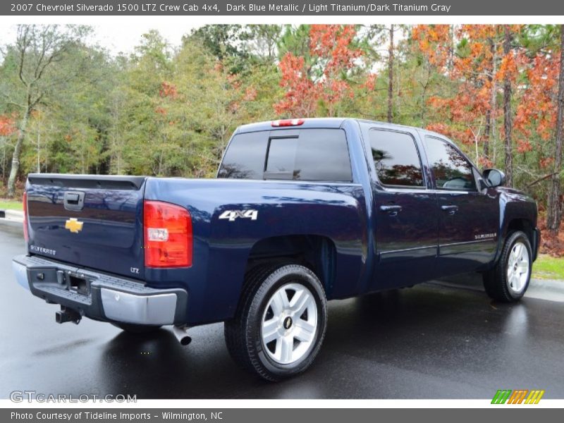 Dark Blue Metallic / Light Titanium/Dark Titanium Gray 2007 Chevrolet Silverado 1500 LTZ Crew Cab 4x4