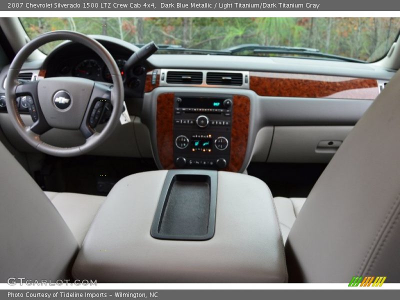 Dark Blue Metallic / Light Titanium/Dark Titanium Gray 2007 Chevrolet Silverado 1500 LTZ Crew Cab 4x4