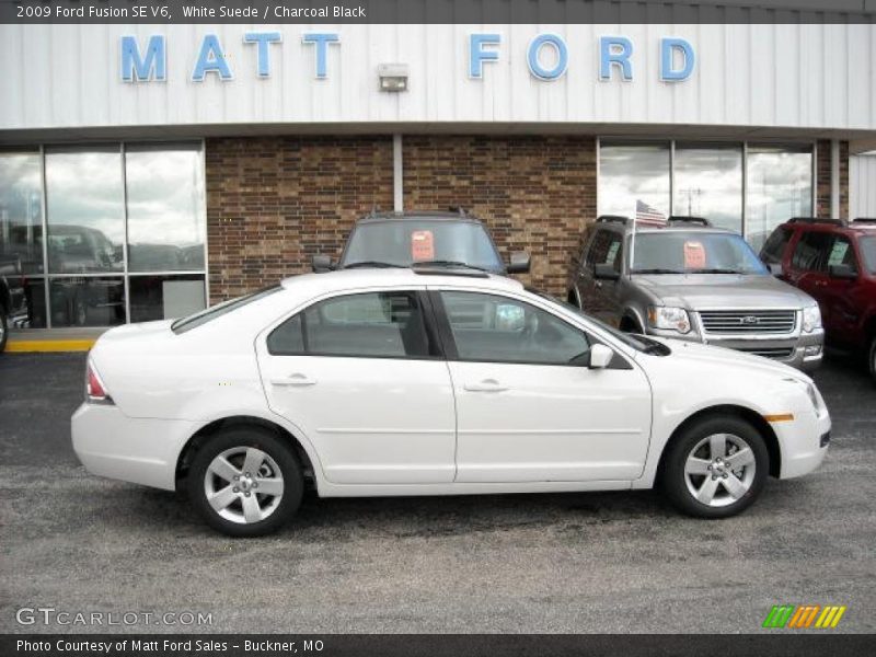 White Suede / Charcoal Black 2009 Ford Fusion SE V6