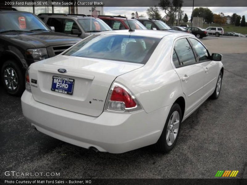 White Suede / Charcoal Black 2009 Ford Fusion SE V6