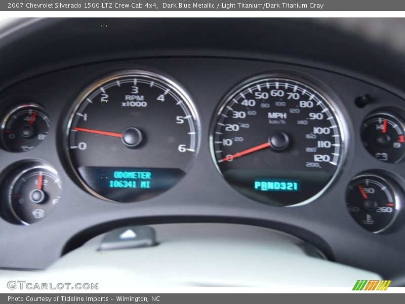 Dark Blue Metallic / Light Titanium/Dark Titanium Gray 2007 Chevrolet Silverado 1500 LTZ Crew Cab 4x4