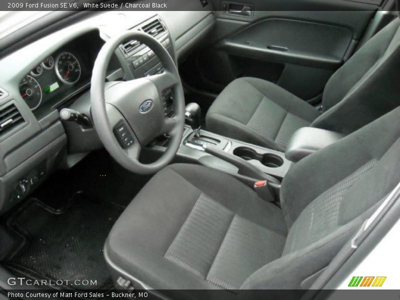 White Suede / Charcoal Black 2009 Ford Fusion SE V6