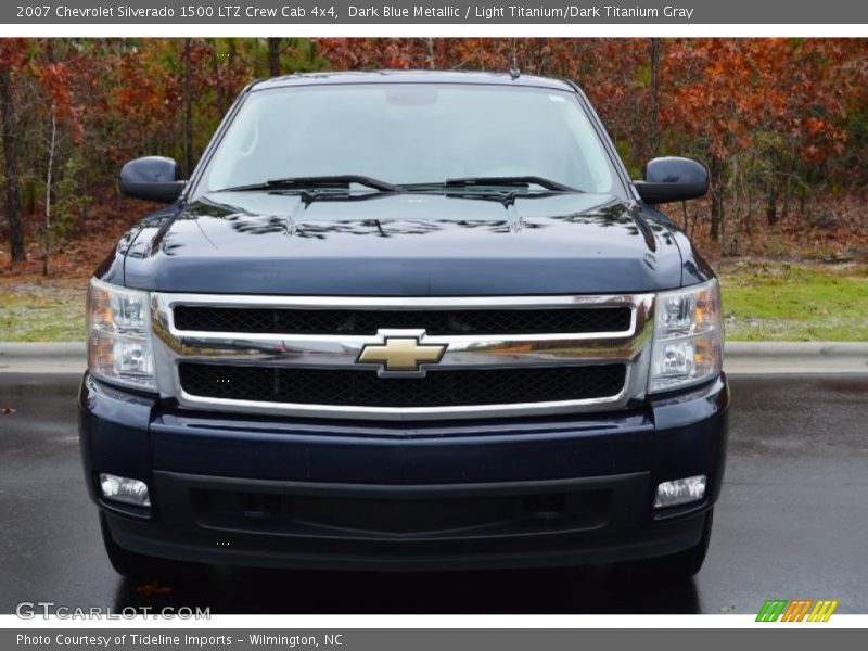 Dark Blue Metallic / Light Titanium/Dark Titanium Gray 2007 Chevrolet Silverado 1500 LTZ Crew Cab 4x4
