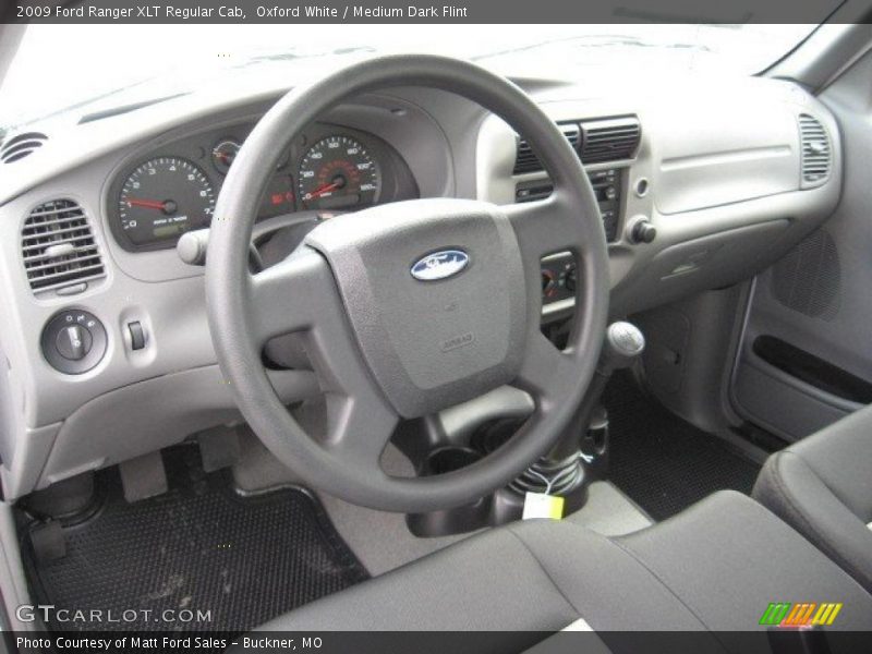 Oxford White / Medium Dark Flint 2009 Ford Ranger XLT Regular Cab