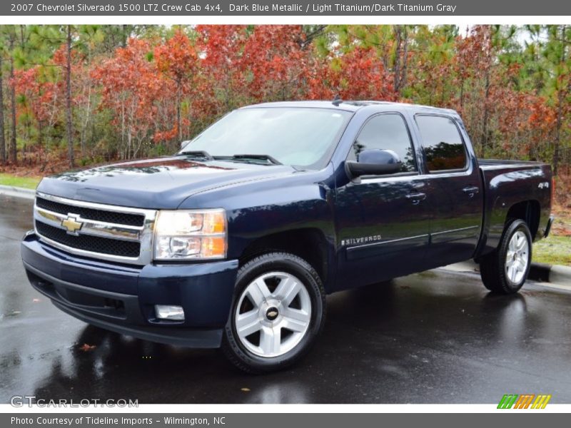 Dark Blue Metallic / Light Titanium/Dark Titanium Gray 2007 Chevrolet Silverado 1500 LTZ Crew Cab 4x4