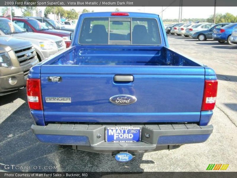 Vista Blue Metallic / Medium Dark Flint 2009 Ford Ranger Sport SuperCab