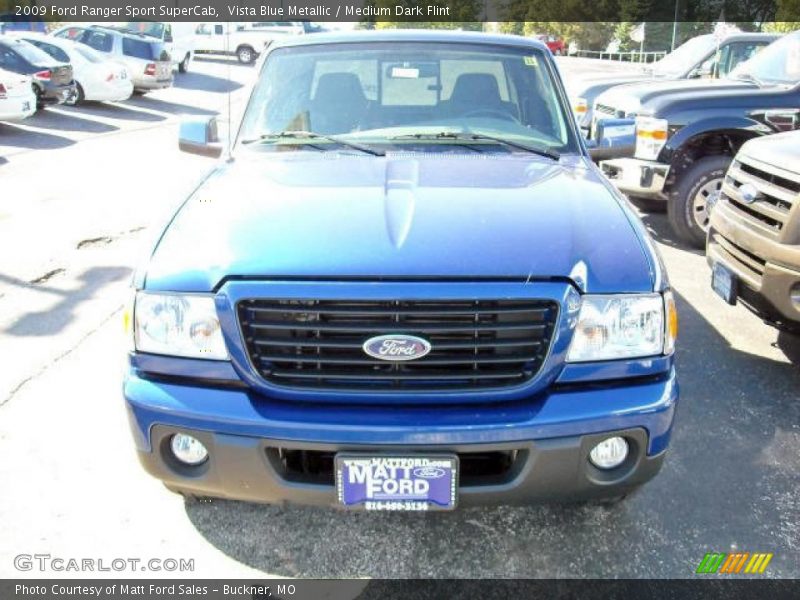 Vista Blue Metallic / Medium Dark Flint 2009 Ford Ranger Sport SuperCab