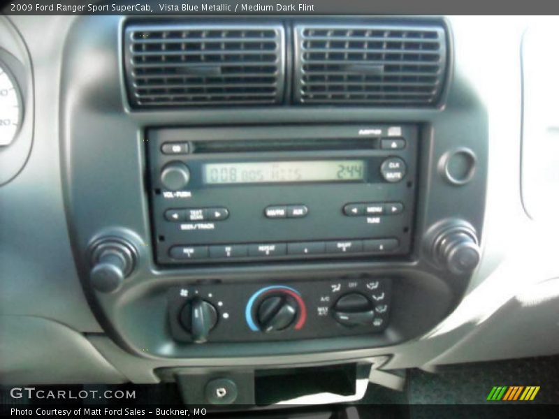 Vista Blue Metallic / Medium Dark Flint 2009 Ford Ranger Sport SuperCab