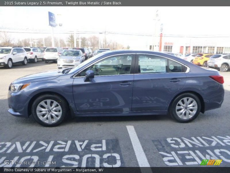 Twilight Blue Metallic / Slate Black 2015 Subaru Legacy 2.5i Premium