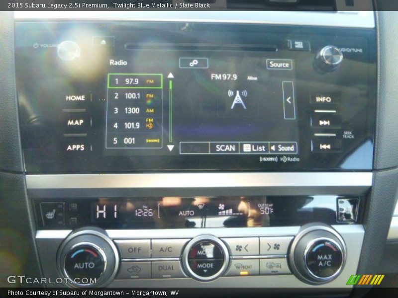 Twilight Blue Metallic / Slate Black 2015 Subaru Legacy 2.5i Premium