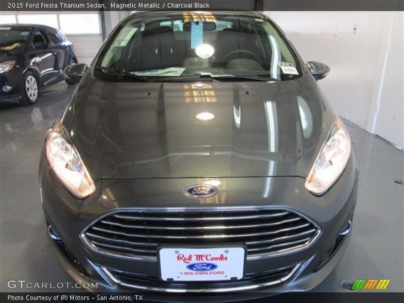 Magnetic Metallic / Charcoal Black 2015 Ford Fiesta Titanium Sedan