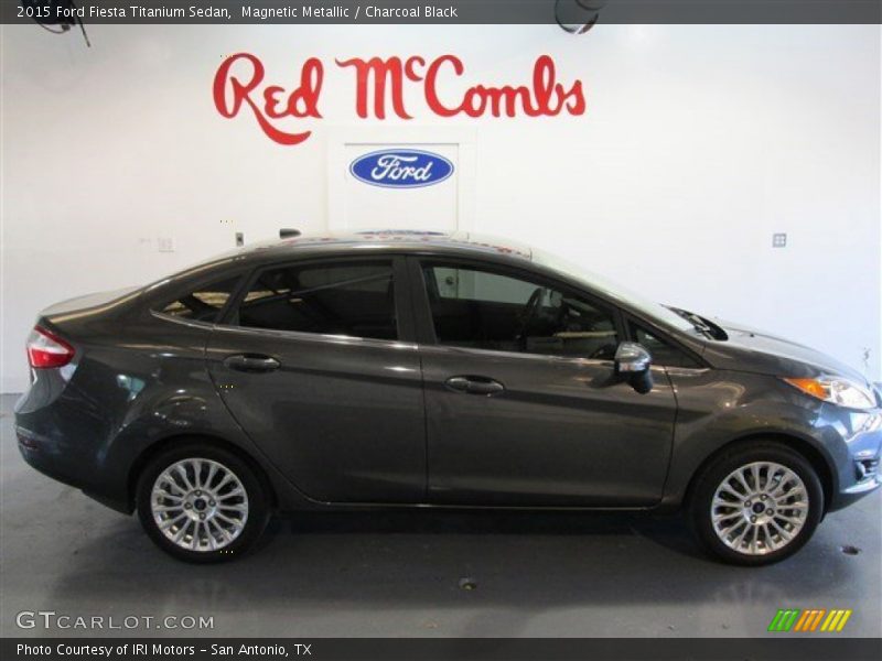 Magnetic Metallic / Charcoal Black 2015 Ford Fiesta Titanium Sedan