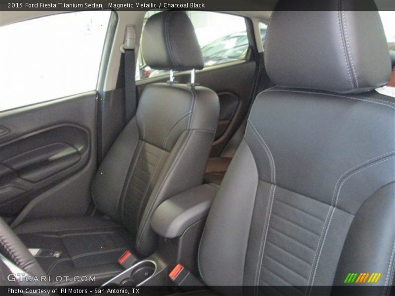 Magnetic Metallic / Charcoal Black 2015 Ford Fiesta Titanium Sedan