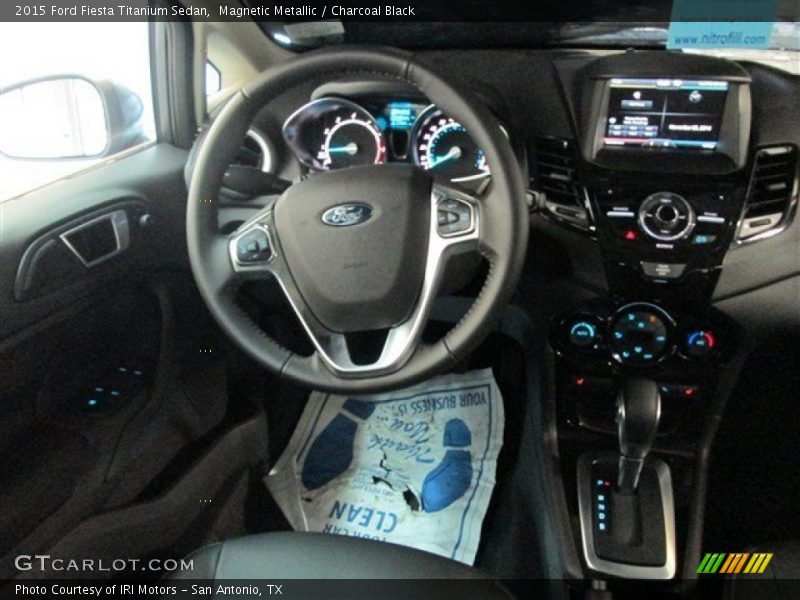 Magnetic Metallic / Charcoal Black 2015 Ford Fiesta Titanium Sedan