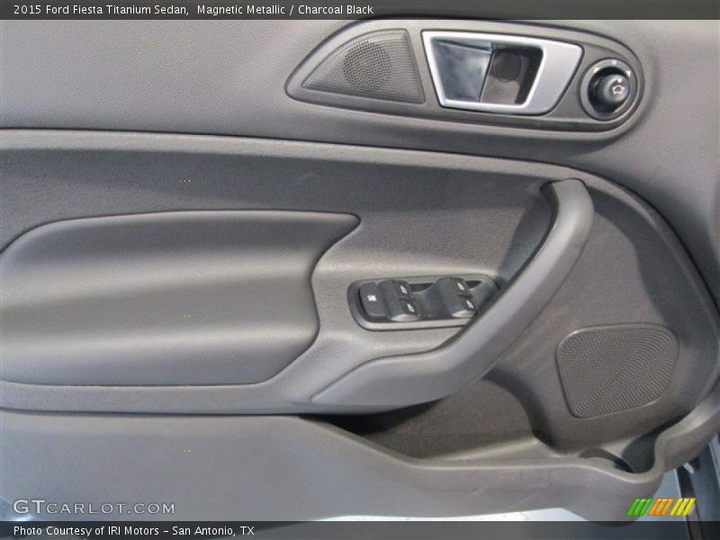 Magnetic Metallic / Charcoal Black 2015 Ford Fiesta Titanium Sedan