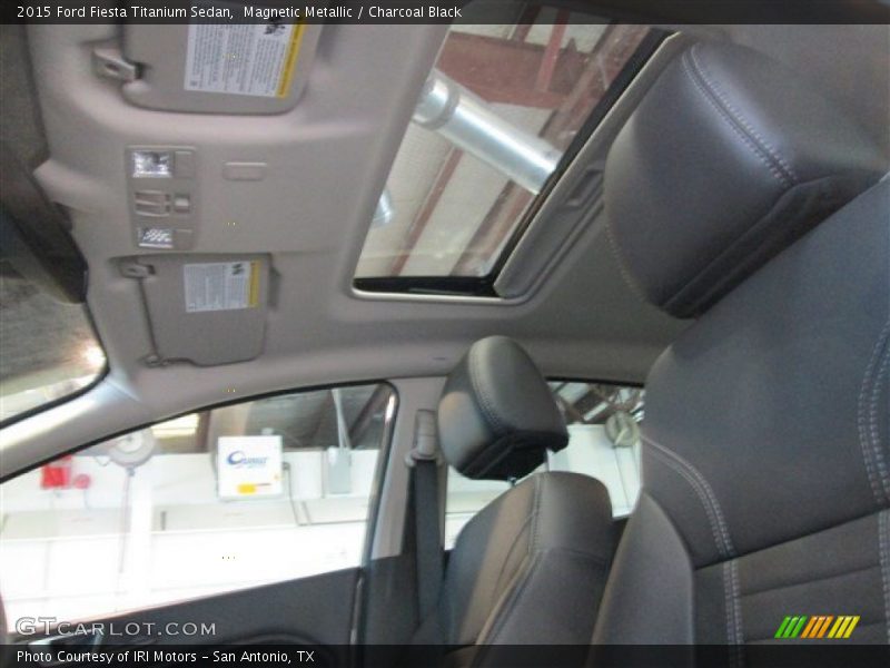 Magnetic Metallic / Charcoal Black 2015 Ford Fiesta Titanium Sedan