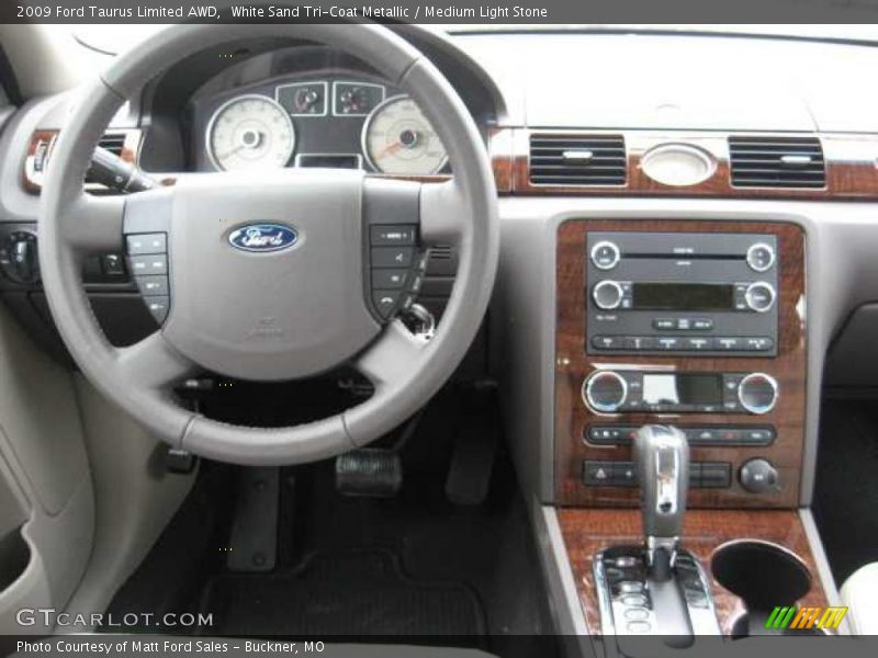 White Sand Tri-Coat Metallic / Medium Light Stone 2009 Ford Taurus Limited AWD