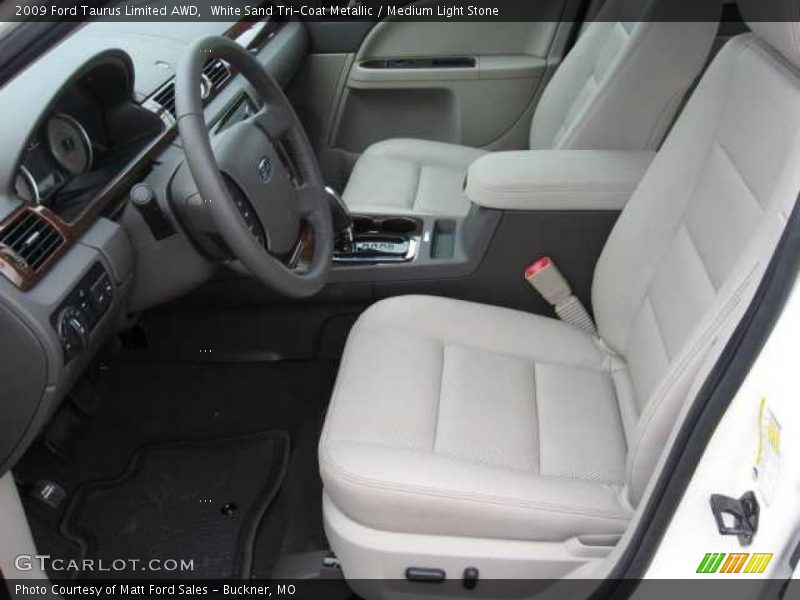 White Sand Tri-Coat Metallic / Medium Light Stone 2009 Ford Taurus Limited AWD